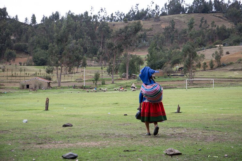 lliccla, femme, Pérou, Andes